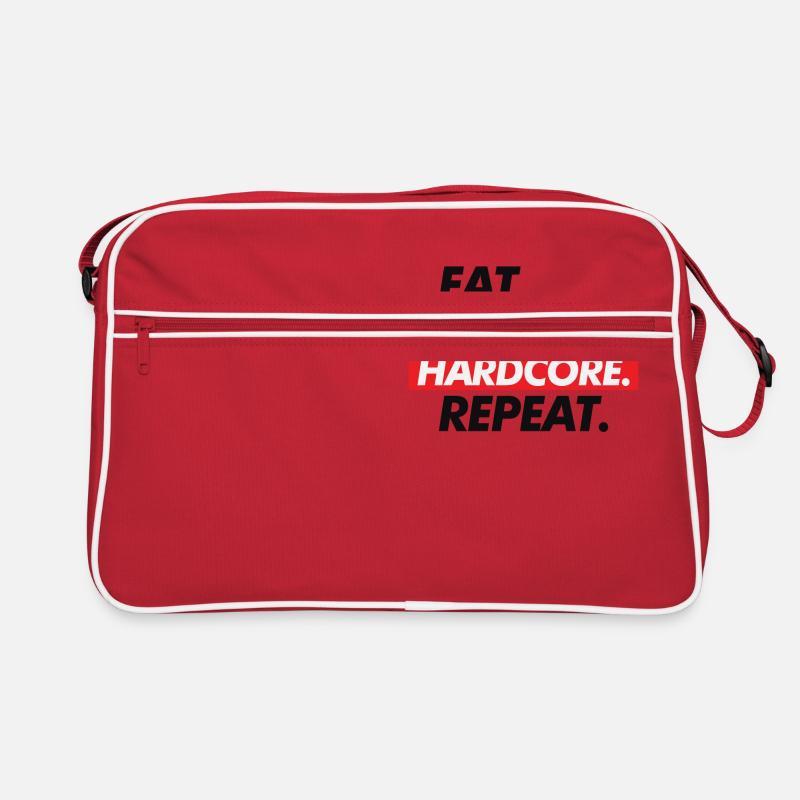 Hard Core Eat Sleep Repeat Retro Tasche