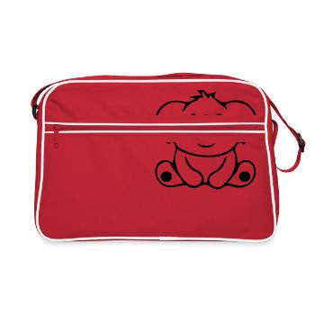 Koala, ours, animal, animal de compagnie, animal de compagnie - Sac Retro - rouge/blanc - Devant