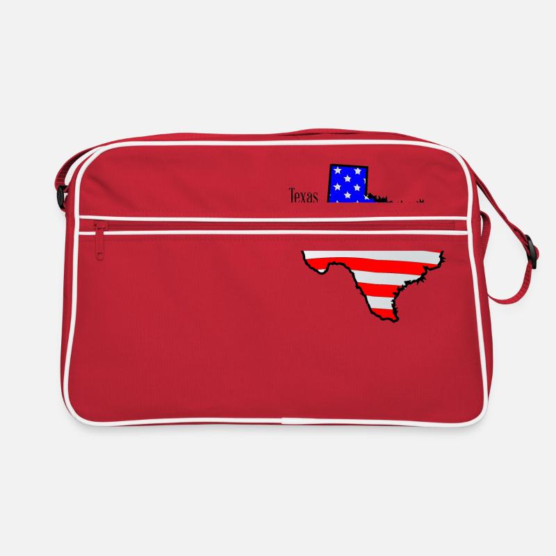 Texas Map and Flag Retro Bag