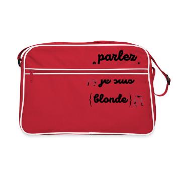 parlez doucement je suis blonde - Sac Retro - rouge/blanc - Devant