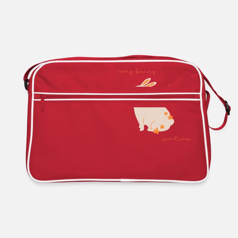 Rabbit Lovers Gift Every Rabbit Needs Somebunny - Retro Bag - red/white