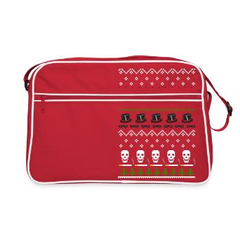 Rock N Roll Weihnachten - Retro Tasche - Rot/Weiß - Vorne