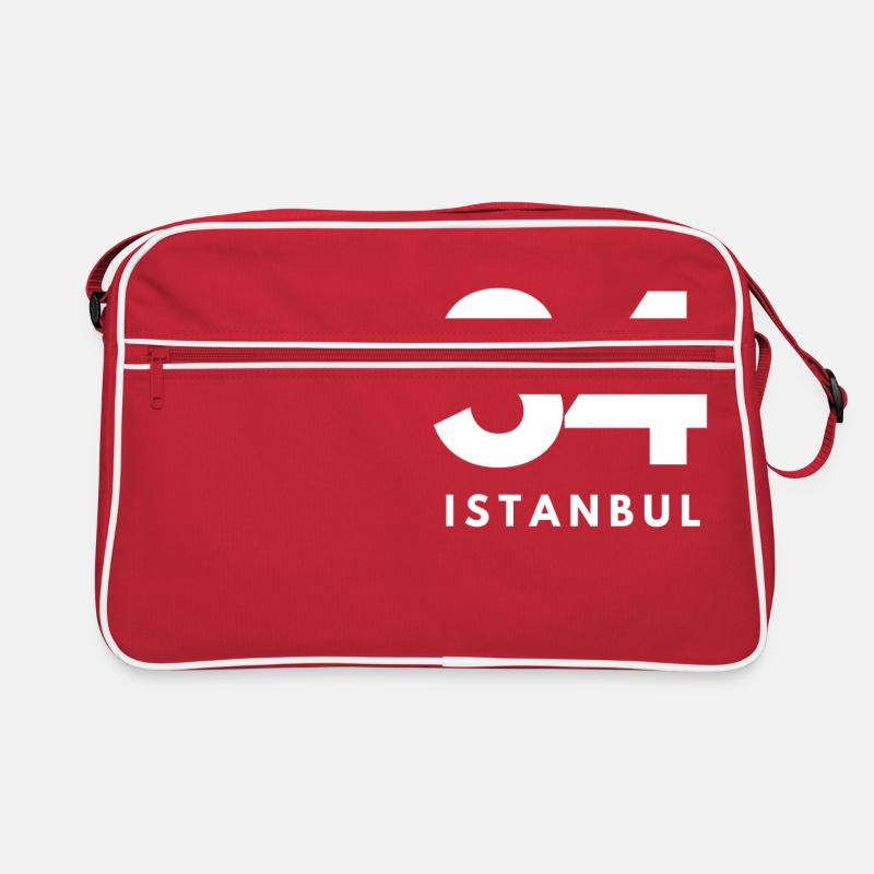 Istanbul - Retro Tasche - Rot/Weiß