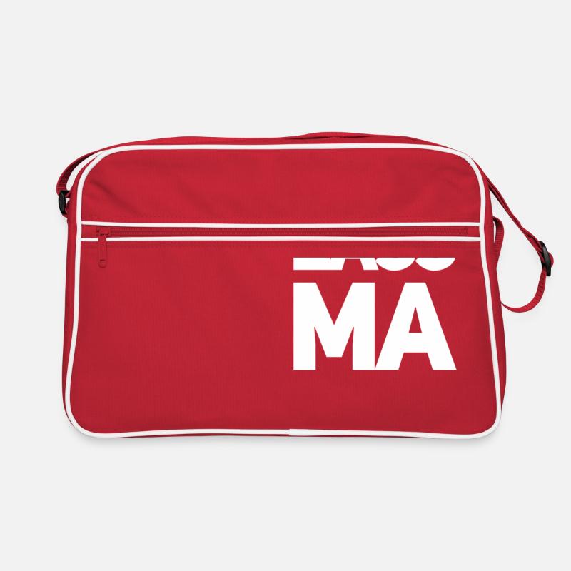 lass es sein - Retro Tasche - Rot/Weiß