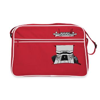0813 R camion blanc - Sac Retro - rouge/blanc - Devant