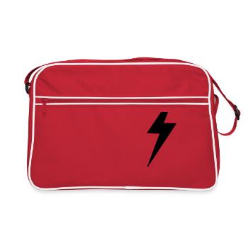 Symbol Blitz - Retro Tasche - Rot/Weiß - Vorne