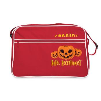 Réceptionniste de l’hôtel Spooky - Sac Retro - rouge/blanc - Devant