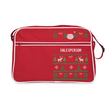 Un joyeux vendeur - Sac Retro - rouge/blanc - Devant