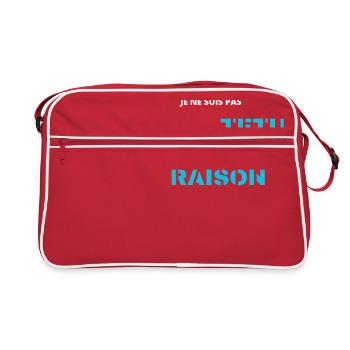 je ne suis pas têtu j'ai simplement raison - Sac Retro - rouge/blanc - Devant