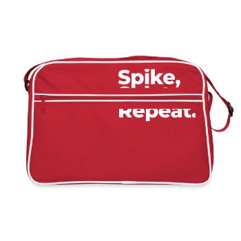 Spike, Splat, Repeat. - Retro Bag - red/white - Front