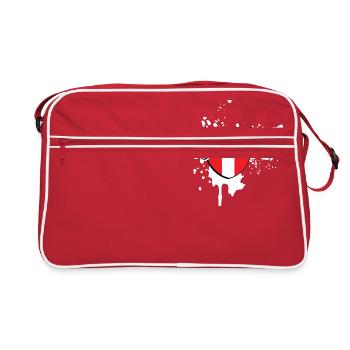 savoie paint - Sac Retro - rouge/blanc - Devant