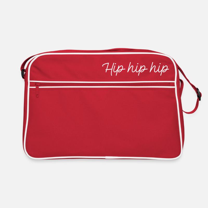Hip Hip Hipthrust - Legday Sport Humor - Retro Tasche - Rot/Weiß