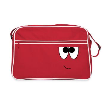 visage - Sac Retro - rouge/blanc - Devant
