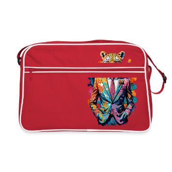Guépard en costume - Sac Retro - rouge/blanc - Devant
