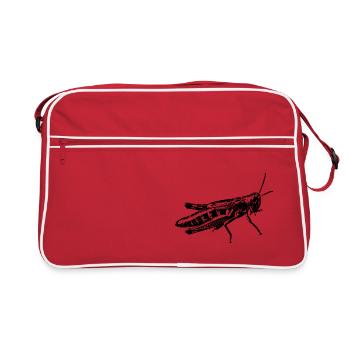 grasshopper graphic - Retro Tasche - Rot/Weiß - Vorne