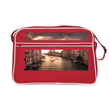 idée cadeau Venise Rialto - Sac Retro - rouge/blanc - Devant