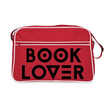 booklover - Retro Tasche - Rot/Weiß - Vorne