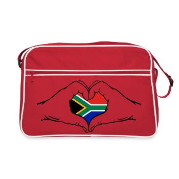 Afrique du Sud Forme de coeur - Sac Retro - rouge/blanc - Devant