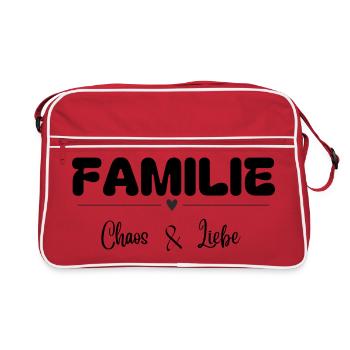 L’amour du chaos familial - Sac Retro - rouge/blanc - Devant
