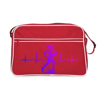 Running Graphics for Races - Retro Bag - red/white - Front