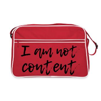 Je ne suis pas content - Script manuscrit émotionnel - Sac Retro - rouge/blanc - Devant