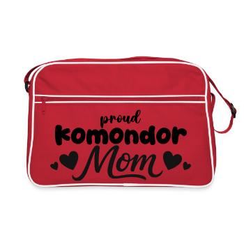 Proud Mop Dog Mother, Komondor - Retro Bag - red/white - Front