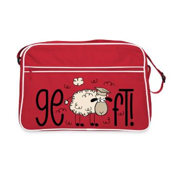 Done! Sheep - Retro Bag - red/white - Front