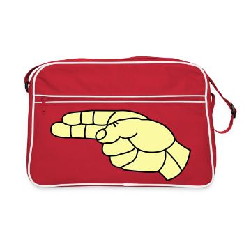 hand_pistole02 - Retro Tasche - Rot/Weiß - Vorne
