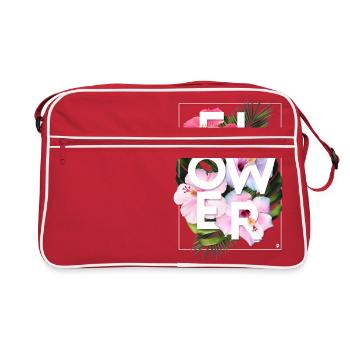 AD Flower - Retro Tasche - Rot/Weiß - Vorne
