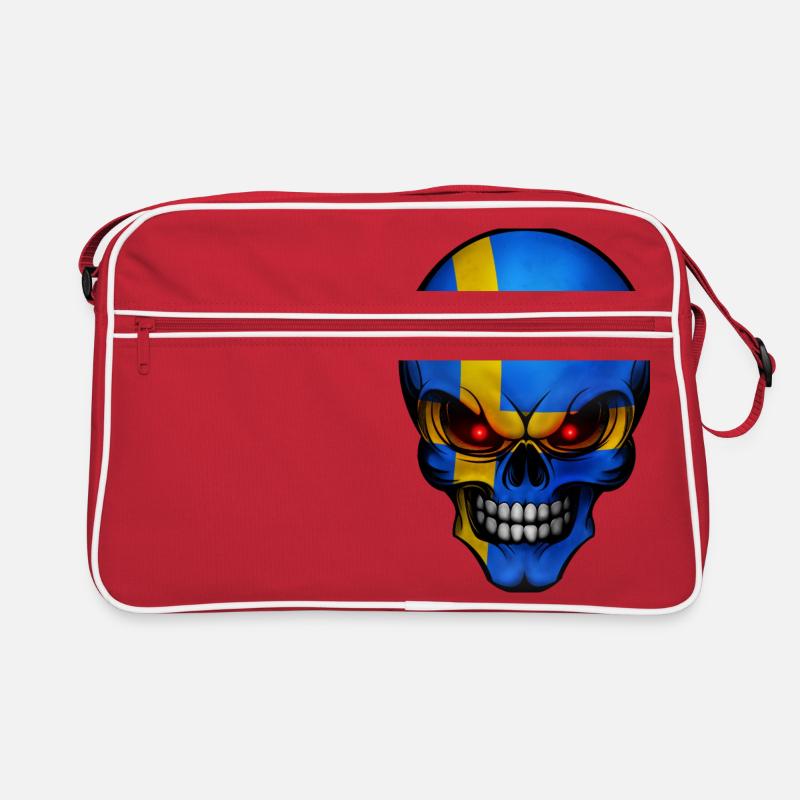 Crâne Suède conceptions rondes Sac Retro