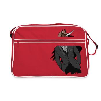 Ladies and Gentlemen - a Unicorn - Retro Bag - red/white - Front