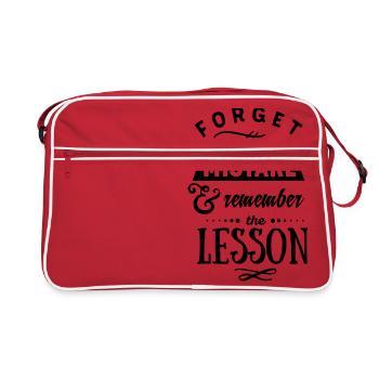Forget the Mistake and remember the Lesson - Retro Bag - red/white - Front