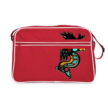 Tribal - Retro Tasche - Rot/Weiß - Vorne