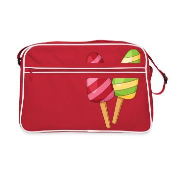 Ice cream ice cream ice cream ice cream ball ice cream sundae - Retro Bag - red/white - Front