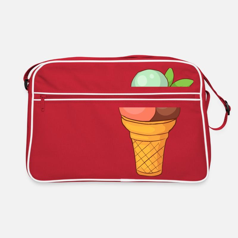 Crème glacée, crème glacée, crème glacée, crème glacée, boule, crème glacée, sundae Sac Retro