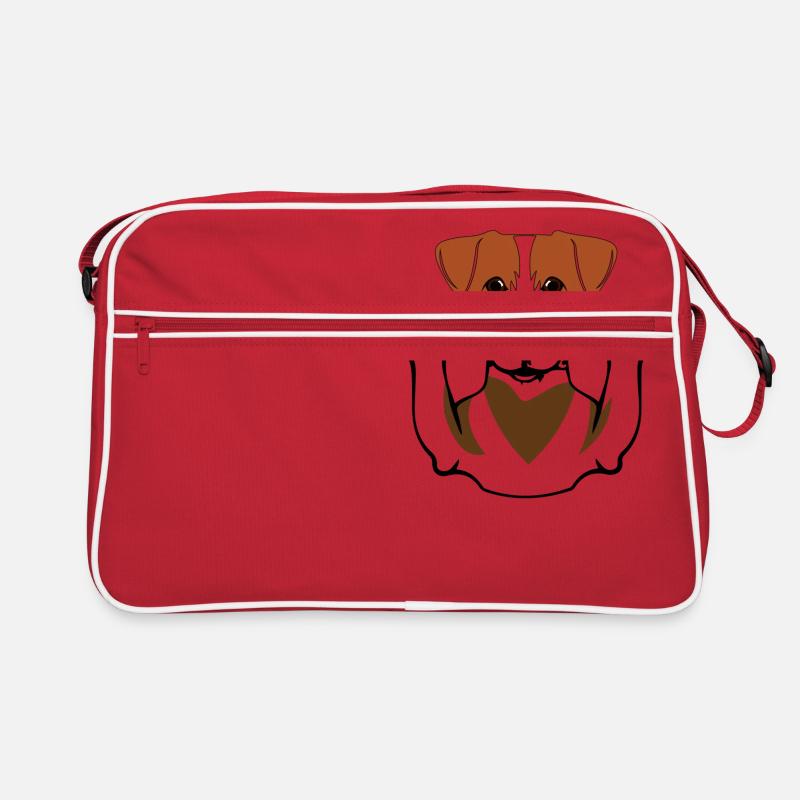 JACK RUSSELL - Retro Tasche - Rot/Weiß
