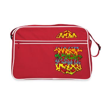 Acab alphabet graffiti - Sac Retro - rouge/blanc - Devant