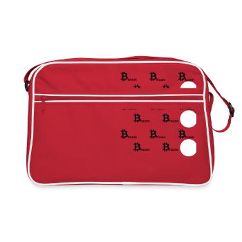Collage Bitcoin - Sac Retro - rouge/blanc - Devant