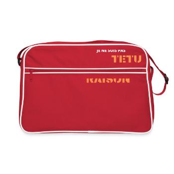 je ne suis pas têtu j'ai simplement raison - Sac Retro - rouge/blanc - Devant