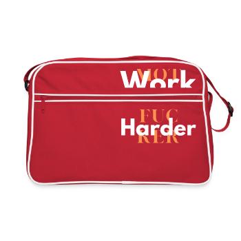 work harder 1 - Sac Retro - rouge/blanc - Devant
