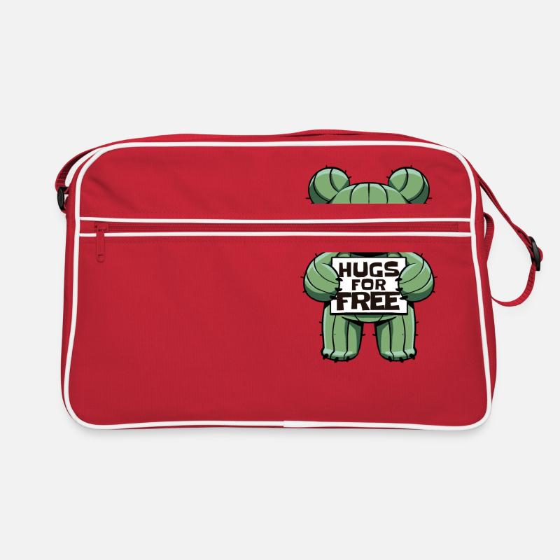 Cactus Hug Bear Retro Tasche
