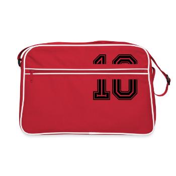 Numéro 10 : Aperçu de la conception sportive - Sac Retro - rouge/blanc - Devant