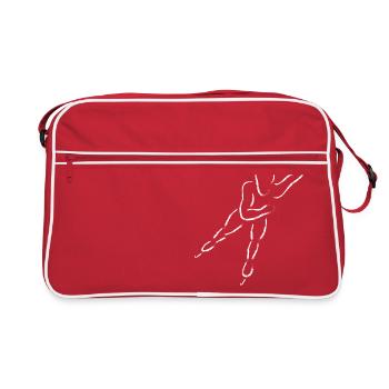Speed skaters, short tracks or speed skaters - Retro Bag - red/white - Front