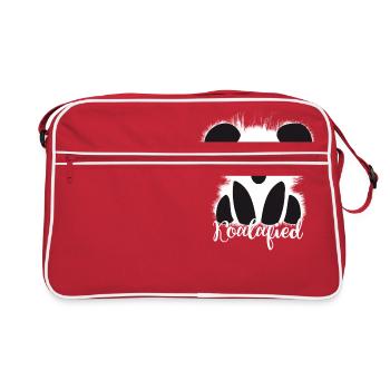 koala Bär niedlich Zeichnung Baum Australien funny - Retro Tasche - Rot/Weiß - Vorne