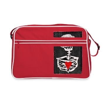 Love skeleton - Retro Bag - red/white - Front
