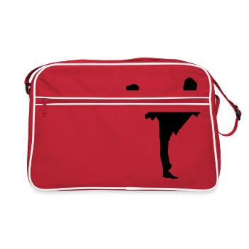 Bruce Lee Shadow Sidekick - Retro Tasche - Rot/Weiß - Vorne