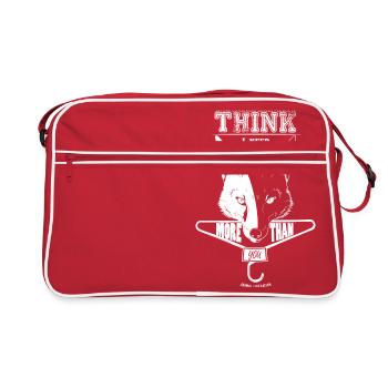 I need my fur more than you - Retro Bag - red/white - Front