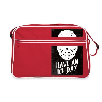 Masque de hockey ayez une affiche de jour de glace - Sac Retro - rouge/blanc - Devant
