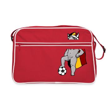 manneken pis / coupe du monde / football / - Sac Retro - rouge/blanc - Devant