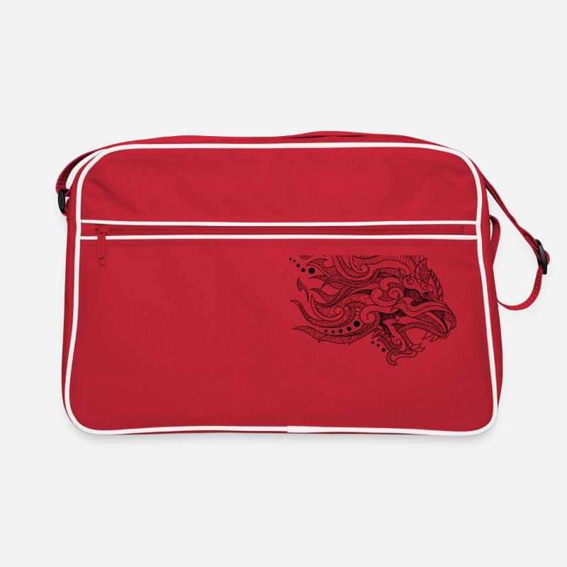 hand drawn dragon Retro Bag